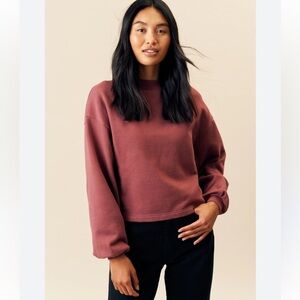 KOTN mauve Crewneck balloon sleeve cotton sweatshirt size medium